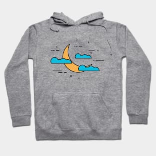 moon and clouds Hoodie